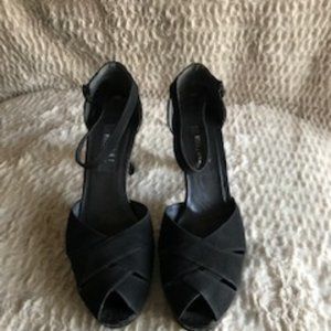 Stuart Weitzman Suede & Patent Leather Heels